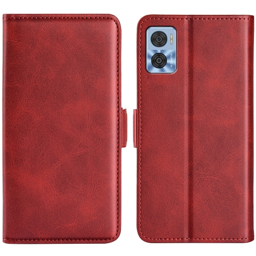 

For Motorola Moto E22 / E22i Dual-side Magnetic Buckle Horizontal Flip Leather Phone Case(Red)