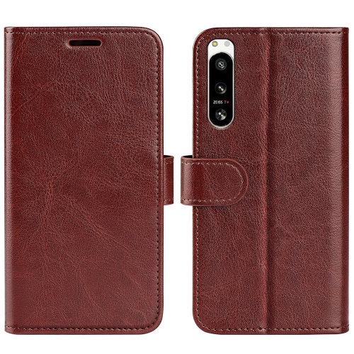 

For Sony Xperia 5 IV R64 Texture Horizontal Flip Leather Phone Case(Brown)