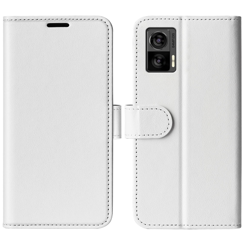 

For Motorola Edge 30 Lite R64 Texture Horizontal Flip Leather Phone Case(White)