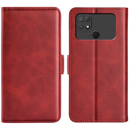 

For Xiaomi Poco C40 Dual-side Magnetic Buckle Leather Phone Case(Red)