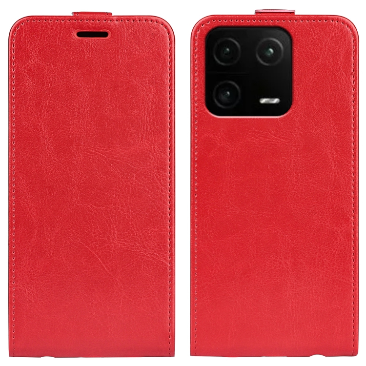 

For Xiaomi 13 Pro R64 Texture Vertical Flip Leather Phone Case(Red)