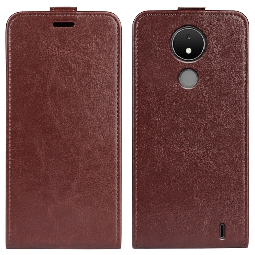 

For Nokia C21 R64 Texture Vertical Flip Leather Phone Case(Brown)