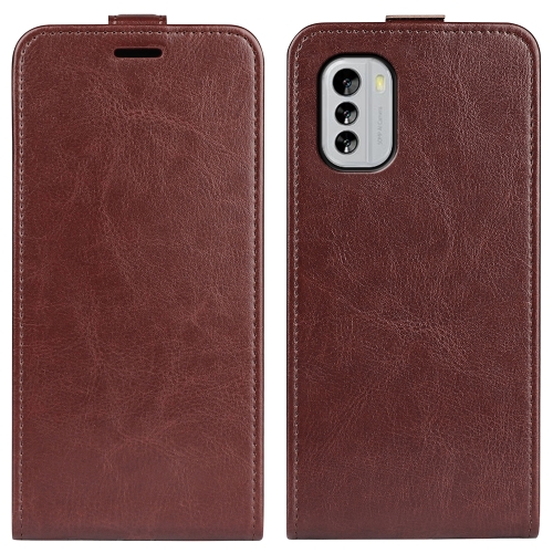 

For Nokia G60 / G40 Fusion R64 Texture Vertical Flip Leather Phone Case(Brown)