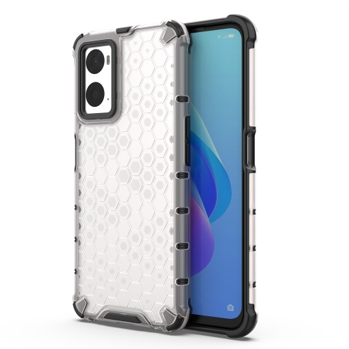 

For Realme 10T Shockproof Honeycomb Phone Case(White)