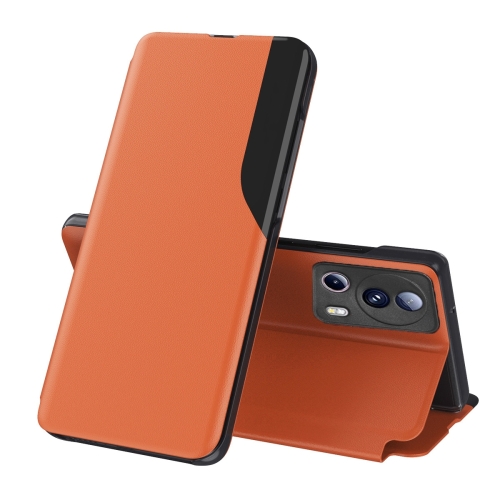 

For Xiaomi 13 Lite Attraction Flip Holder Leather Phone Case(Orange)