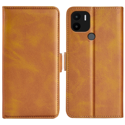 

For Xiaomi Redmi A1+ Dual-side Magnetic Buckle Leather Phone Case(Yellow)