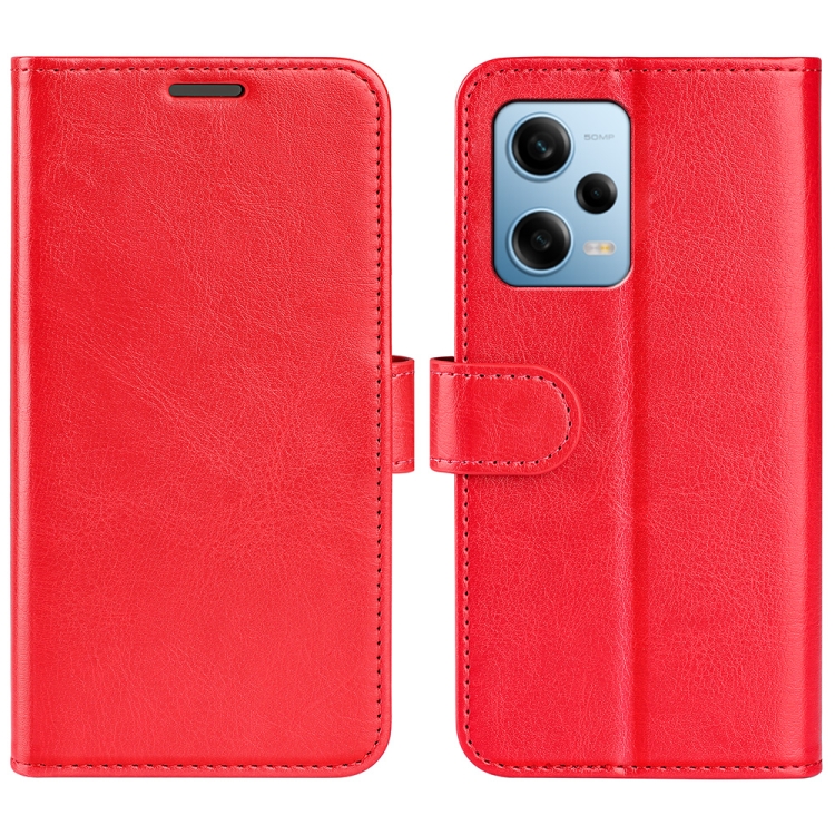 

For Xiaomi Redmi Note 12 Pro 5G Global R64 Texture Horizontal Flip Leather Phone Case(Red)