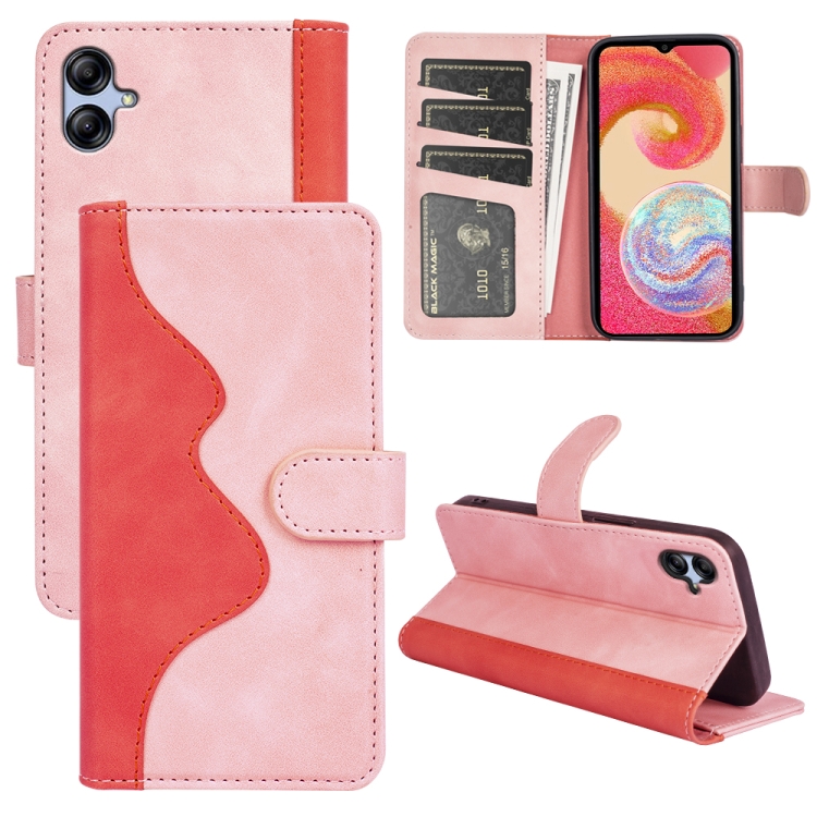 

For Samsung Galaxy A04e Stitching Horizontal Flip Leather Phone Case(Red)