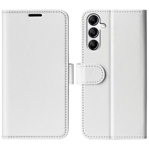 

For Samsung Galaxy A34 5G R64 Texture Horizontal Flip Leather Phone Case(White)