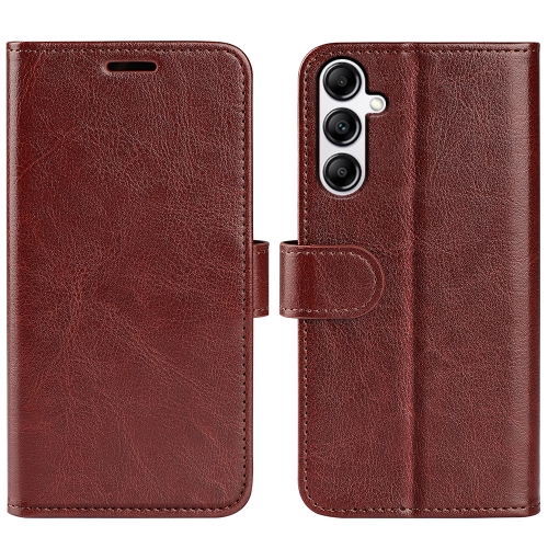 

For Samsung Galaxy A34 5G R64 Texture Horizontal Flip Leather Phone Case(Brown)