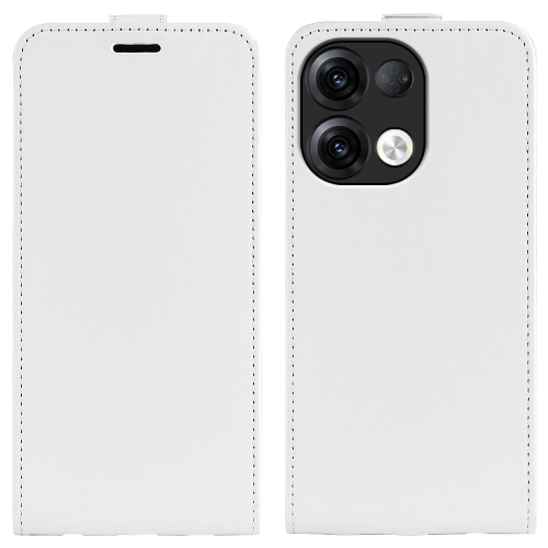 

For OPPO Reno9 / Reno9 Pro R64 Texture Single Vertical Flip Leather Phone Case(White)