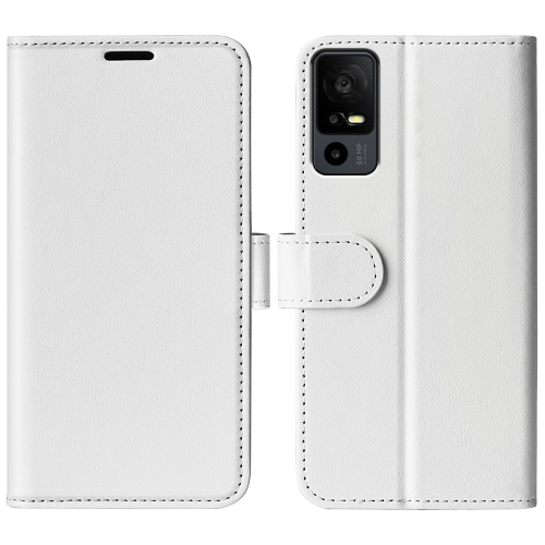 

For TCL 40R R64 Texture Horizontal Flip Leather Phone Case(White)