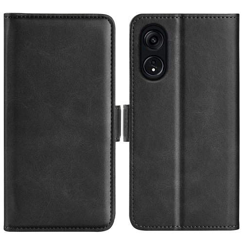 

For OPPO A1 Pro 5G / Reno8 T 5G Dual-side Magnetic Buckle Leather Phone Case(Black)