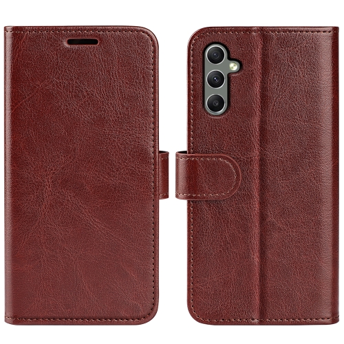 

For Realme C35 R64 Texture Horizontal Flip Leather Phone Case(Brown)