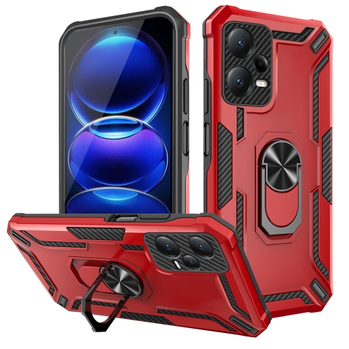 

For Redmi Note 12 Pro 5G Global / Poco X5 Pro Warship Armor 2 in 1 Shockproof Phone Case(Red)