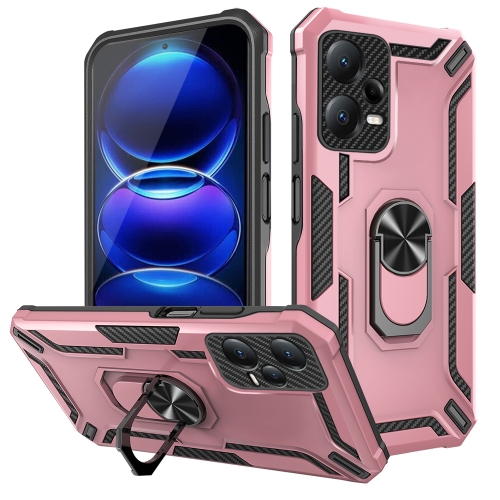 

For Redmi Note 12 Pro 5G Global / Poco X5 Pro Warship Armor 2 in 1 Shockproof Phone Case(Rose Gold)