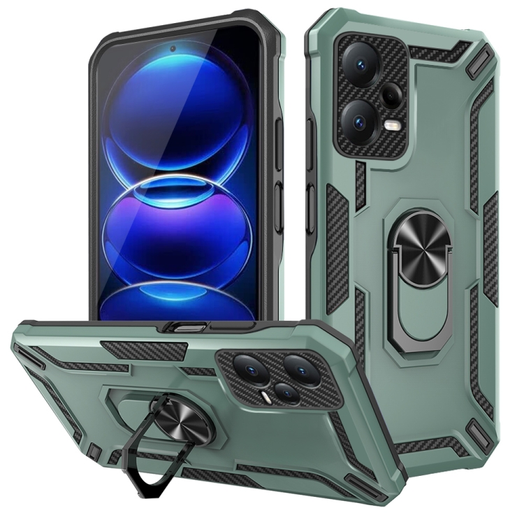 

For Xiaomi Redmi Note 12 Pro+ 5G Global Warship Armor 2 in 1 Shockproof Phone Case(Dark Green)