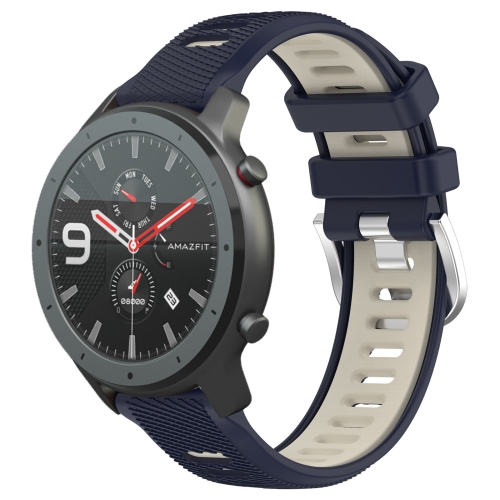 Amazfit GTR 47mm 22mm クロス テクスチャ 2色 シリコン スチール ...