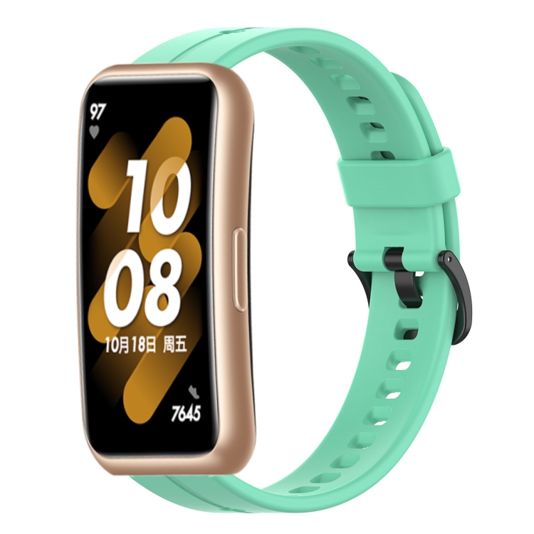 

For Huawei Band 7 Solid Color Silicone Watch Band(Lake Blue)