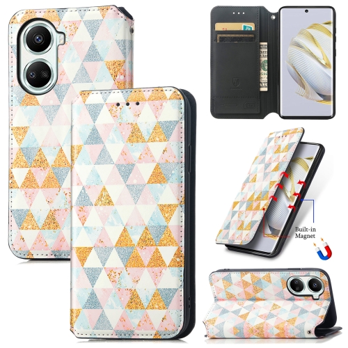 

For Huawei Nova 10 SE CaseNeo Colorful Magnetic Leather Phone Case(Rhombus)