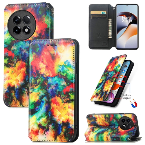 

For OnePlus Ace 2 CaseNeo Colorful Magnetic Leather Phone Case(Colorful Cloud)