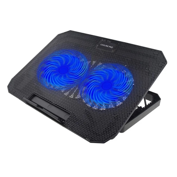 Dual USB Laptop Cooling Fan Pad – Foldable Slim Cooler Stand For Notebooks