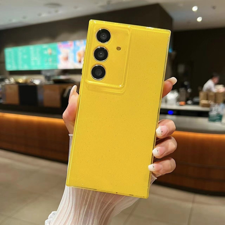 

For Samsung Galaxy S24+ 5G Jelly Glitter Solid Color TPU Phone Case(Yellow)