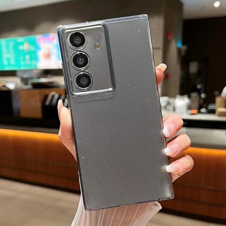 

For Samsung Galaxy S24 FE 5G Jelly Glitter Solid Color TPU Phone Case(Gray)