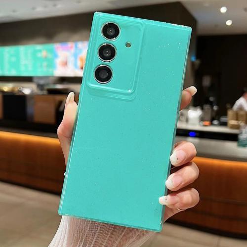 

For Samsung Galaxy S24 FE 5G Jelly Glitter Solid Color TPU Phone Case(Green)
