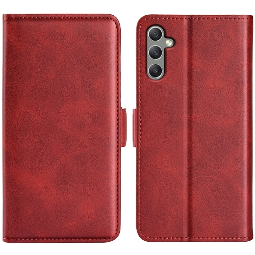 

For Samsung Galaxy A24 4G / 5G Dual-side Magnetic Buckle Leather Phone Case(Red)