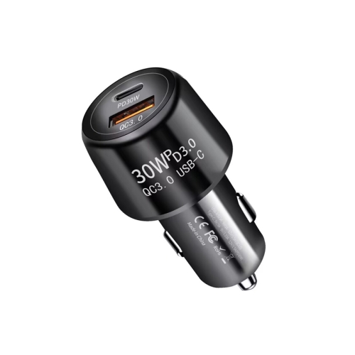 P29 48W PD30W + QC3.0 18W USB Dual Port Car Charger(Black) dc10 24v usb motorcycle charger waterproof dual port 3a fast charging phone tablet gps charger quick disconnect adapter