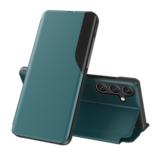 

For Samsung Galaxy M14 Attraction Flip Holder Leather Phone Case(Green)