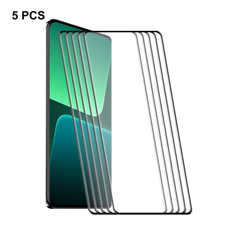 

For Xiaomi 13 Pro / 13 Ultra 5pcs ENKAY Hat-Prince 3D Curved Full Glue Tempered Glass Film