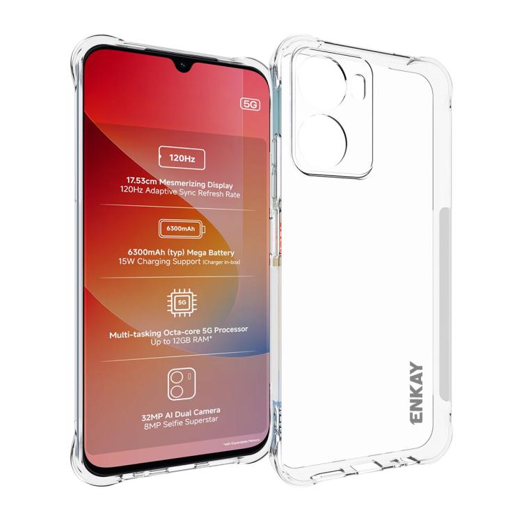 

For Redmi 15a 5G ENKAY Hat-Prince Transparent TPU Shockproof Phone Case