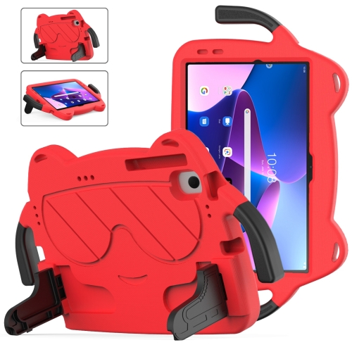 

For Lenovo Tab M10 Plus TB-125 2022 Ice Baby EVA Shockproof Hard PC Tablet Case(Red+Black)