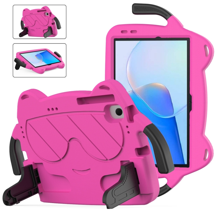 

For Huawei Matepad SE 10.4 2023 Ice Baby EVA Shockproof Hard PC Tablet Case(Rose Red+Black)