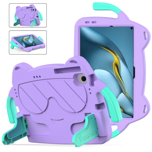 

For Huawei Matepad Pro 10.8 2021/2019 Ice Baby EVA Shockproof Hard PC Tablet Case(Light Purple+Mint Green)