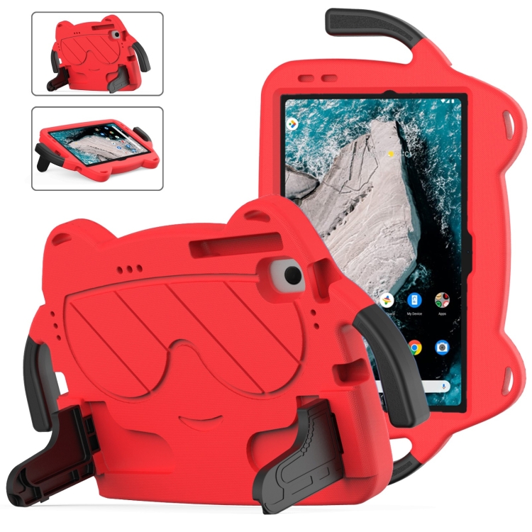 

For Nokia T20 10.36 2021 Ice Baby EVA Shockproof Hard PC Tablet Case(Red+Black)