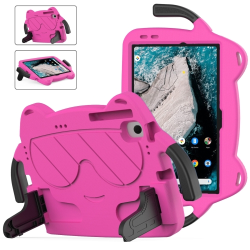 

For Nokia T20 10.36 2021 Ice Baby EVA Shockproof Hard PC Tablet Case(Rose Red+Black)