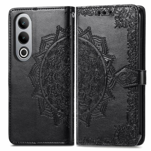 

For OnePlus Nord CE4 Mandala Flower Embossed Leather Phone Case(Black)
