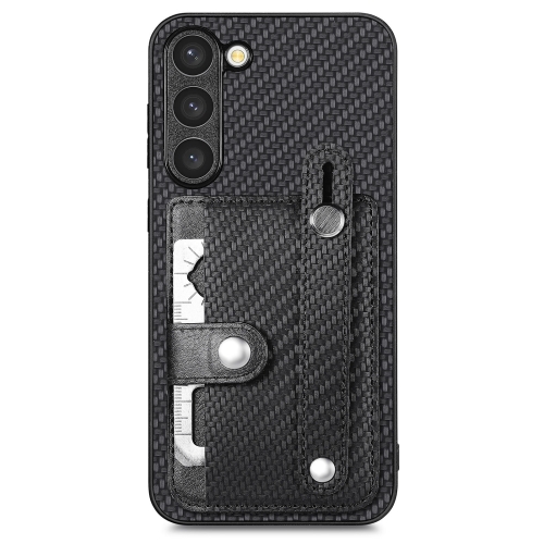 

For Samsung Galaxy S21+ 5G Wristband Kickstand Wallet Back Phone Case with Tool Knife(Black)