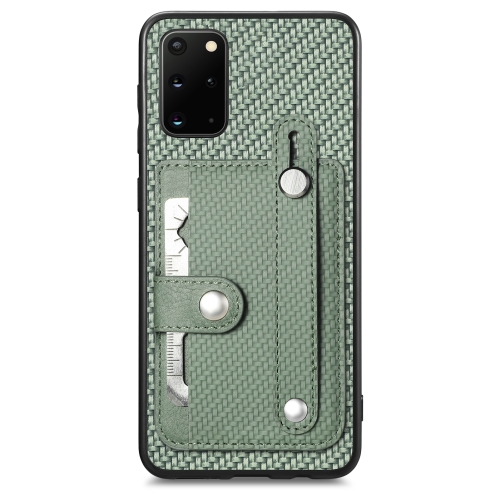 

For Samsung Galaxy S20 Ultra Wristband Kickstand Wallet Back Phone Case with Tool Knife(Green)