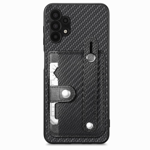 

For Samsung Galaxy A32 5G Wristband Kickstand Wallet Back Phone Case with Tool Knife(Black)