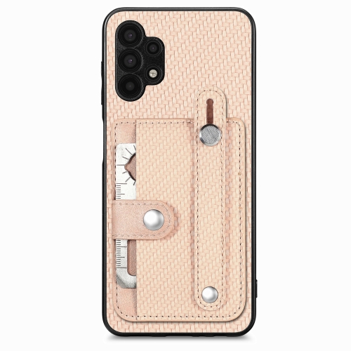 

For Samsung Galaxy A32 5G Wristband Kickstand Wallet Back Phone Case with Tool Knife(Khaki)