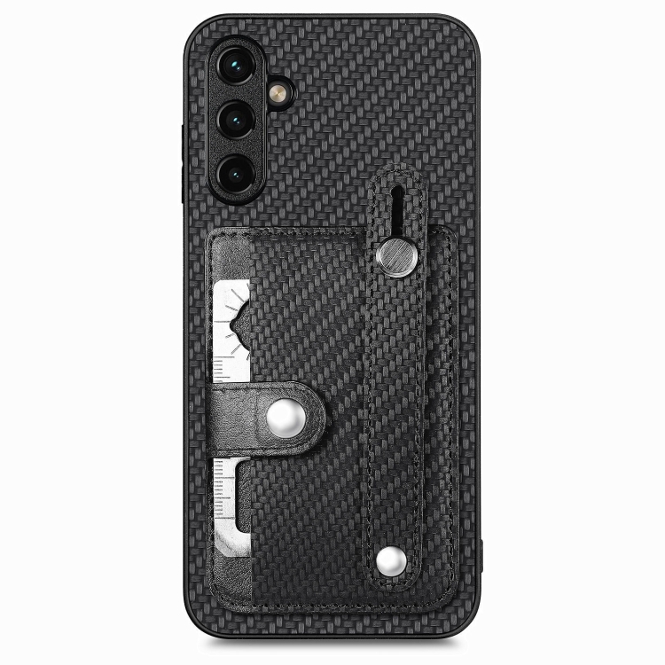 

For Samsung Galaxy A54 5G Wristband Kickstand Wallet Back Phone Case with Tool Knife(Black)