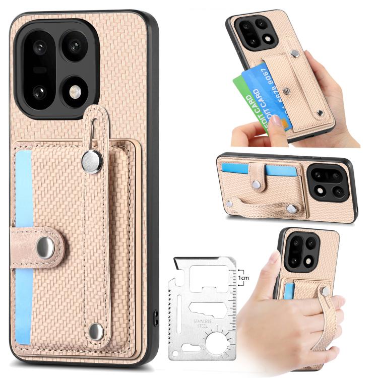 For Oneplus 15 Wristband Kickstand Wallet Back Phone Case with Tool ...