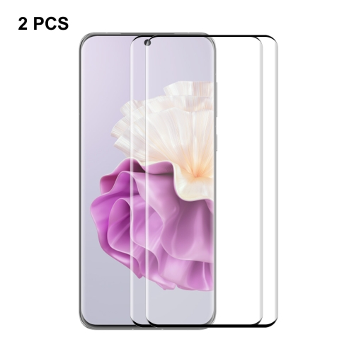 

For Huawei P60 Pro / Art 2pcs ENKAY 3D Hot Bending Side Glue Tempered Glass Full Film