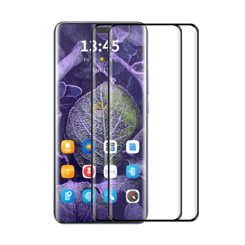 

For Huawei Mate 70 Pro 2pcs ENKAY 3D Hot Bending Side Glue Tempered Glass Full Film