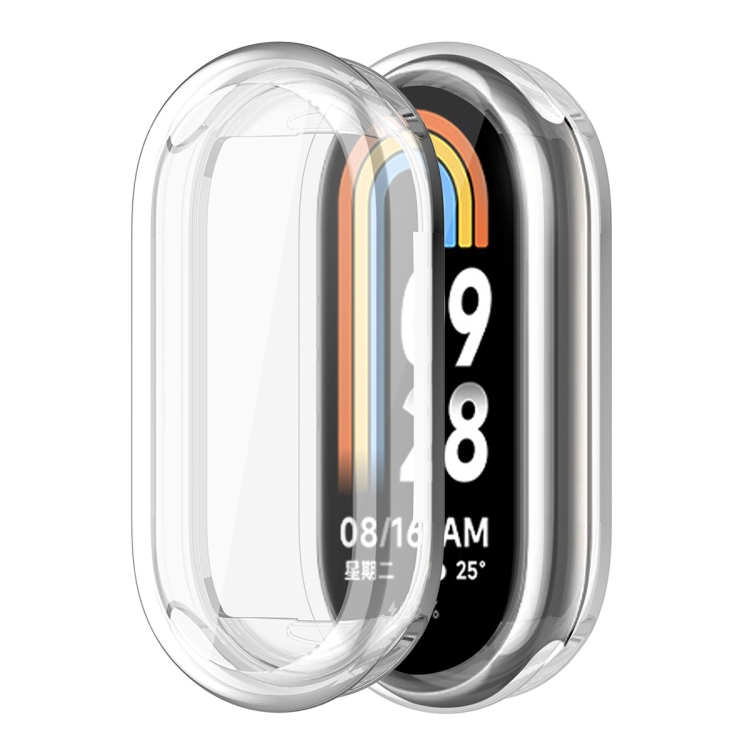 

For Xiaomi Mi Band 8 ENKAY Hat-Prince Full Coverage Transparent Soft TPU Watch Case with Screen Protection