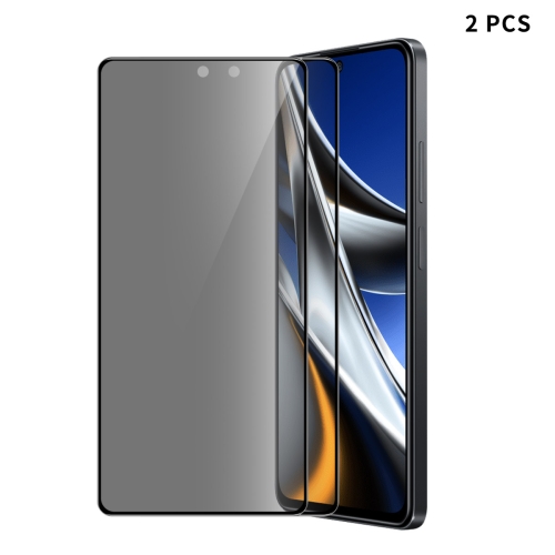 

For Xiaomi Poco F5 Pro 2pcs ENKAY 28 Dedgree Anti-peeping Tempered Glass Full Screen Film